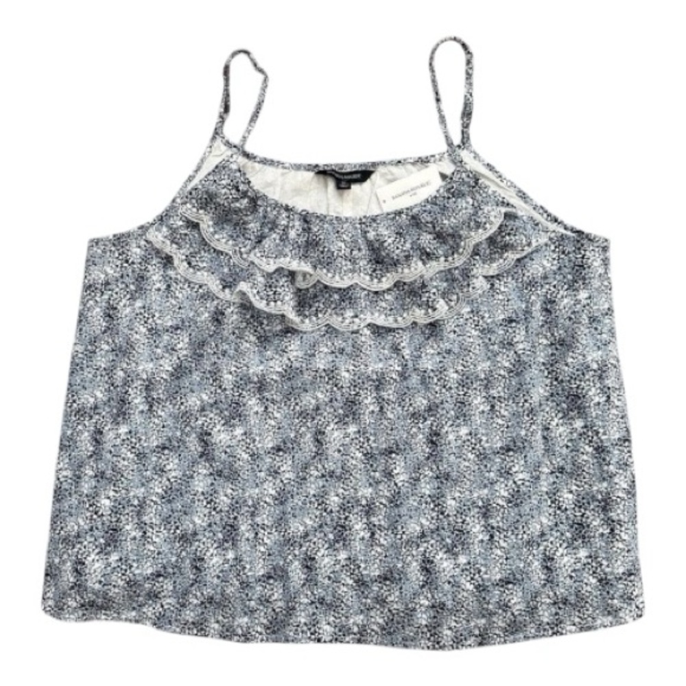 Banana Republic Floral Ruffle Neck Cami Top Medium NWT Cotton